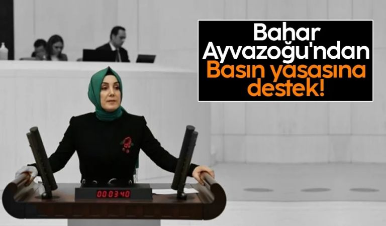 Bahar Ayvazoğu'ndan Basın yasasına destek! İmzayı attı
