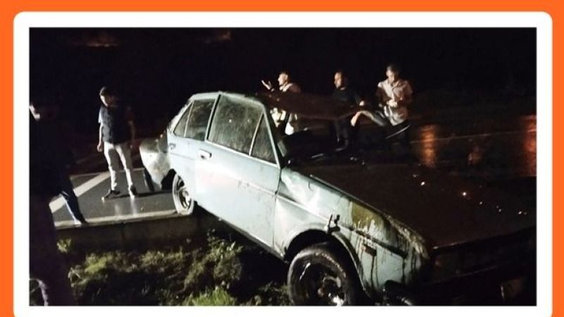 Akçaabat’ta gece yarısı tuhaf kaza: Plakayı söküp sırra kadem bastı!