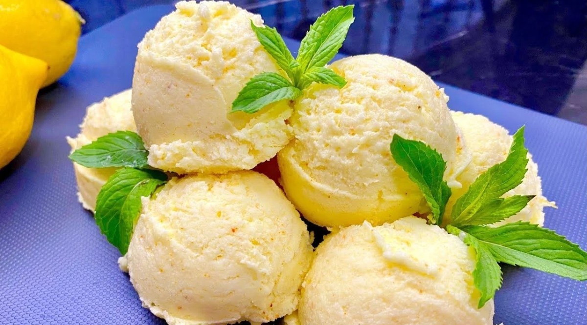 evde limonlu dondurma yapımı