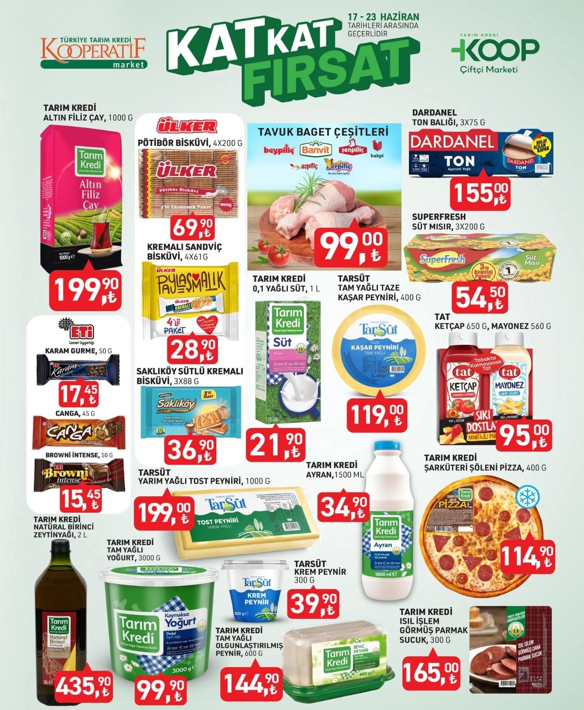 Tarım Kredide 2 litre zeytinyağı 435.90 TL